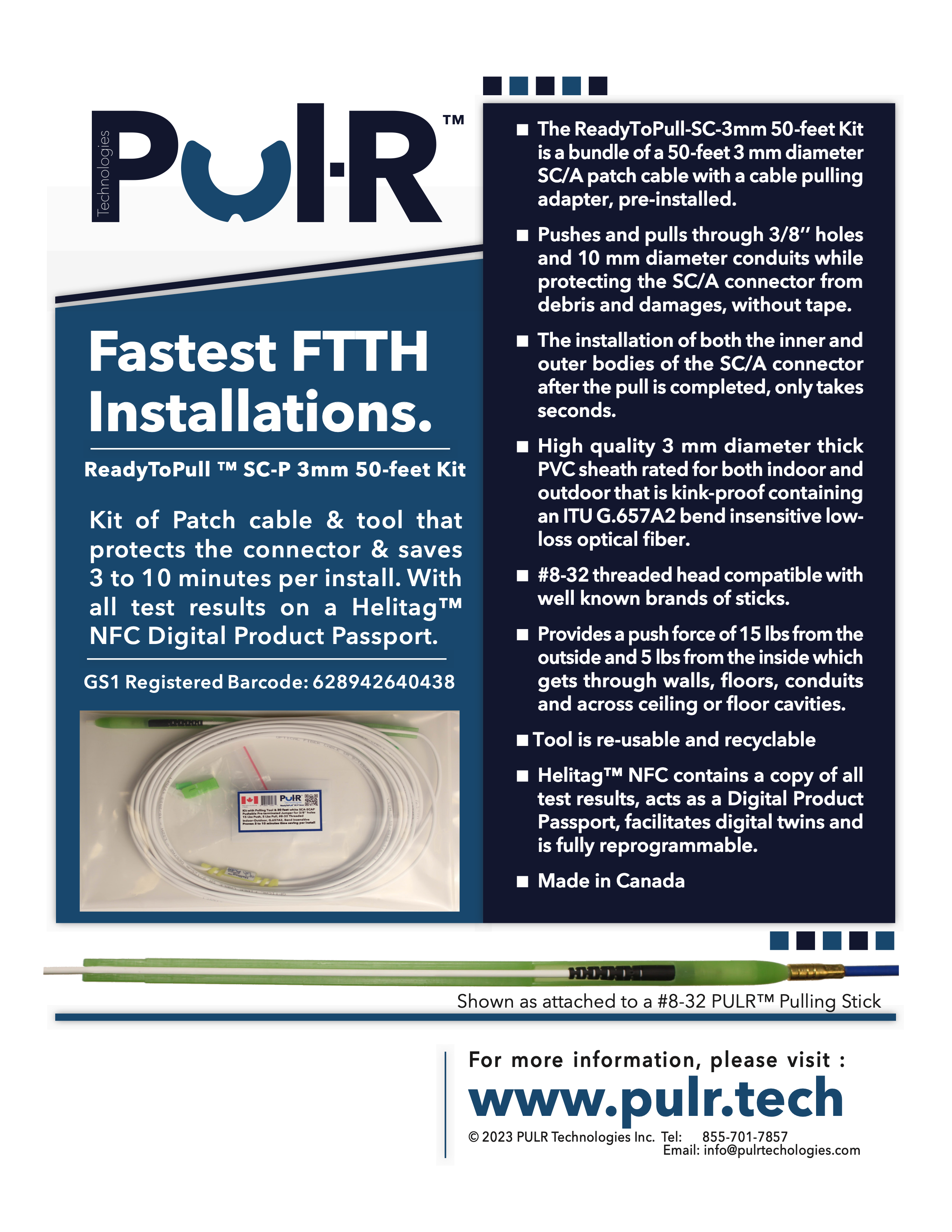 FTTH Flat Drop Puller